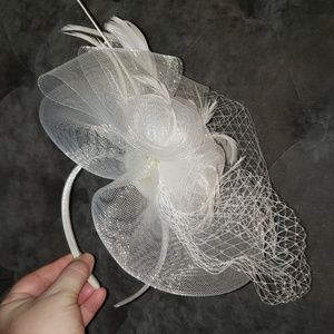 White Fascinator